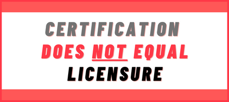 Certification Does Not Equal Licensure - Training for Massage Therapist - post op lymphatic massage training